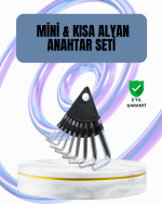 9 Parça Alyan Anahtar Seti Altıgen Uçlu Mobilya ve Tamir İçin