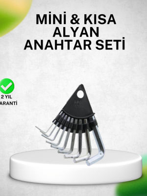 9 Parça Alyan Anahtar Seti Isıl İşlem Görmüş Dayanıklı Çelik