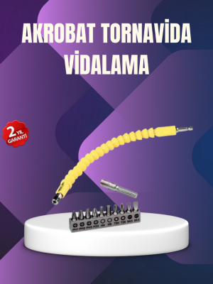 12 Parça Vidalama Uç Seti Akrobat Tasarım Dayanıklı Metal