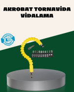 12 Parça Akrobat Bits Seti Çok Amaçlı Vidalama Dayanıklı Çelik