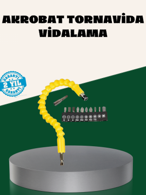 12 Parça Akrobat Bits Seti Çok Amaçlı Vidalama Dayanıklı Çelik