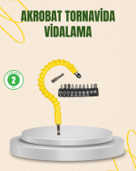 12 Parça Akrobat Vidalama Uç Seti Esnek Dar Alan Kullanım