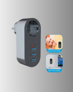 Akım Korumalı USB’li Priz – Güçlü 2500W, Isı ve Çocuk Koruması - Görsel 2