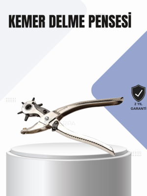 Kemer Delme Pensesi Çok Amaçlı 6 Farklı Delik Boyu Ayarlı Deri Delme Aleti
