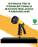 Bahçe Sulama Tabancası Hortum Ucu 8 Fonksiyonlu Ayarlanabilir