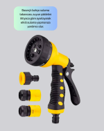 Çok Fonksiyonlu Bahçe Sulama Tabancası Ergonomik Basınçlı Sprey - Görsel 2
