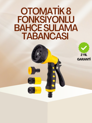 8 Fonksiyonlu Bahçe Sulama Tabancası Seti Çok Amaçlı Hortum Ucu