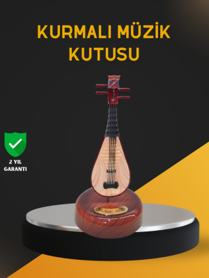 Klasik Ud Figürlü Melodili Müzik Kutusu Şık Hediyelik