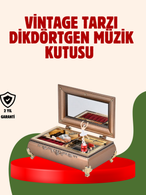 Piyano Şeklinde Balerinli Müzik Kutusu Takı Bölmeli Şık Model