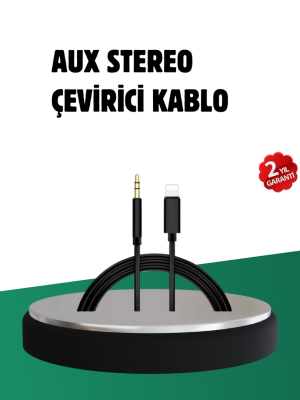 iPhone Uyumlu Lightning – 3.5mm Aux Adaptör Kablo Stereo Ses Aktarım