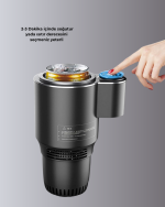 Araba Bardaklığı Isıtma Soğutma Ayarlı Çakmak Girişli Akıllı Model - Görsel 5