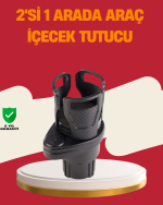 Otomobil Bardak Tutucu İkisi Bir Arada 360° Dönebilen Geniş Kapasiteli