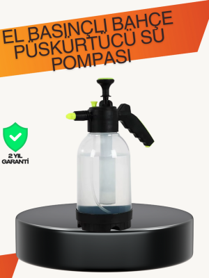 Manuel Köpük Üreten Basınçlı Sprey Şişesi 2L Temizlik ve Oto Yıkama