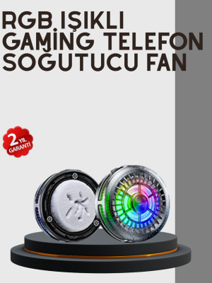 RGB Gaming Telefon Fanı Sessiz Soğutucu Tüm Akıllı Telefonlara Uygun