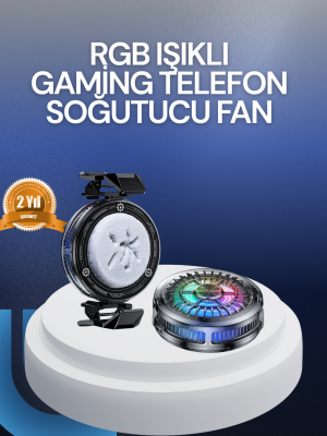 RGB LED Telefon Soğutucu Fan Yüksek Hızlı Soğutma Oyuncu Cooler