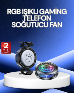 RGB Işıklı Telefon Soğutucu Fan Gaming Cooler Süper Hızlı Soğutma - Görsel 2