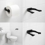 Modern Siyah Tuvalet Kağıtlığı Duvar Tipi Minimal Tasarım Peçetelik - Görsel 2