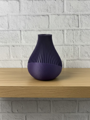 MOR VAZO ÇİZGİLİ