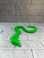 Yeşil Hareketli Ejderha Figürü Esnek Gövdeli Fantastik Dekor 60 cm - Görsel 2