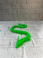 Yeşil Hareketli Ejderha Figürü Esnek Gövdeli Fantastik Dekor 60 cm - Görsel 3
