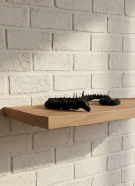 Siyah Hareketli Ejderha Figürü Esnek Gövdeli Dekoratif Tasarım 60 cm