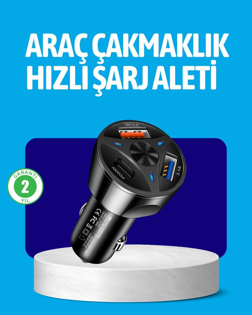 1246979_6-77.png 55W Güçlü Araç Şarj Cihazı Power Delivery Destekli - Görsel 1