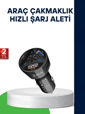 55W Hızlı Araç Şarj Cihazı Quick Charge 3.0 ve PD Destekli