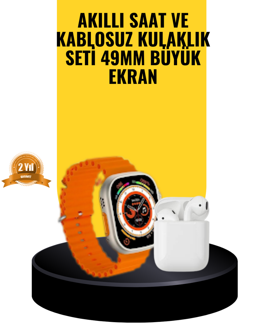 1246986_5-77.png Watch 9 Max Akıllı Saat Sesli Görüşme Özellikli Kulaklık Seti - Görsel 1