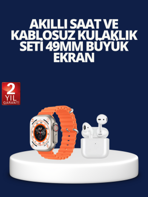 Watch 9 Max Akıllı Saat ve Kablosuz Kulaklık Seti 2 Kordonlu Sesli Görüşme Özellikli