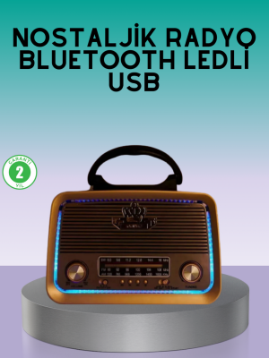 Bluetooth Özellikli Nostalji Radyo 3 Bant FM AM SW