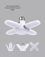 4 Kollu Katlanır Pervane LED Ampül 60 Watt Yüksek Aydınlatma ve Enerji Tasarrufu - Görsel 5