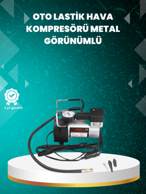 Ağır Hizmet Tipi Oto Kompresör 140 PSI Manometreli