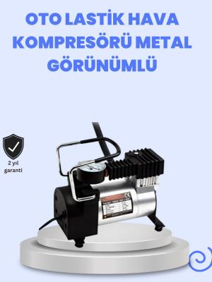 DC 12V Metal Hava Kompresörü Araç Lastik Şişirme 35L/Dk