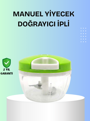 El Tipi Yiyecek Kıyıcı Üç Bıçaklı Pratik Doğrayıcı
