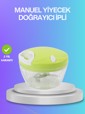 İpli Manuel Doğrayıcı Paslanmaz Çelik Bıçaklı