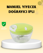 Manuel Yiyecek Doğrayıcı İpli Hızlı Pratik Sebze Kıyıcı