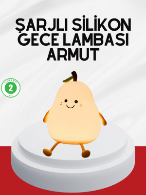 USB Şarjlı Armut Gece Lambası Dokunmatik Renk Değişimli