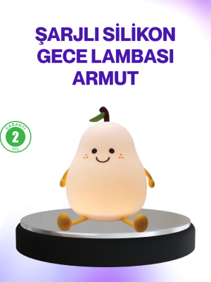 Şarjlı Armut Masa Lambası Renk Değiştiren LED Gece Işığı