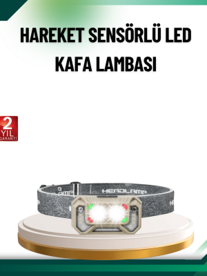 Şarjlı Wave Sensörlü LED Kafa Feneri Outdoor Kullanım