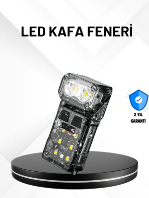 Sensörlü LED Kafa Feneri Şarj Edilebilir Manyetik Eller Serbest