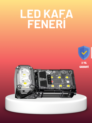 3 Fonksiyonlu LED Far El Feneri Çalışma Lambası Uzun Pil Ömürlü