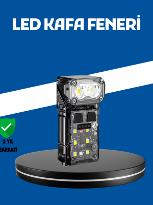 Şarjlı LED Kafa Lambası Manyetik Klipsli El Sensörlü Çok Fonksiyonlu
