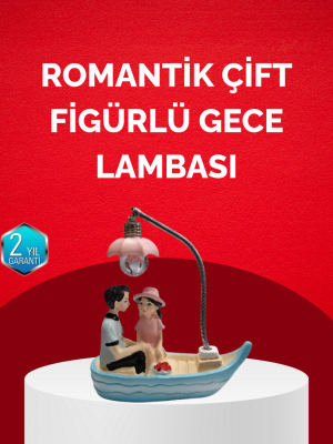 Sevgililer Günü İçin Romantik Çift Figürlü Dekoratif Gece Lambası