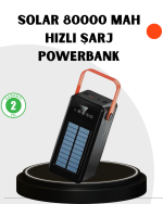Powerbank Hızlı Şarj Solar Güneş Enerjili Çok Girişli