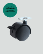 Zemin Korumalı Kilitli Ayak Tekerlek Seti 6 cm - Görsel 5