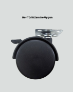 Kilitli Mobilya Tekerleği 6 cm 4’lü Kolay Kurulum - Görsel 2