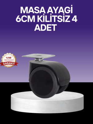 Çok Amaçlı Kilitsiz Masa Ayağı Tekerleği 6 cm