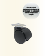 6 cm Kilitsiz Masa Ayağı Tekerleği 4’lü Set Çok Amaçlı - Görsel 2