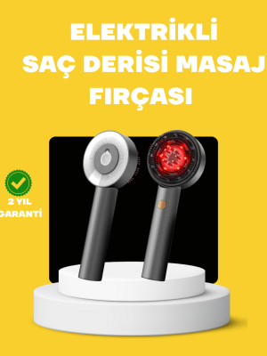 LED Teknolojili Elektrikli Saç Masaj Fırçası Mikro Akımlı