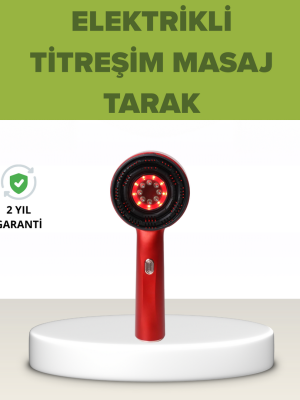 Elektrikli Titreşim Masaj Tarak Kırmızı Işık Terapi